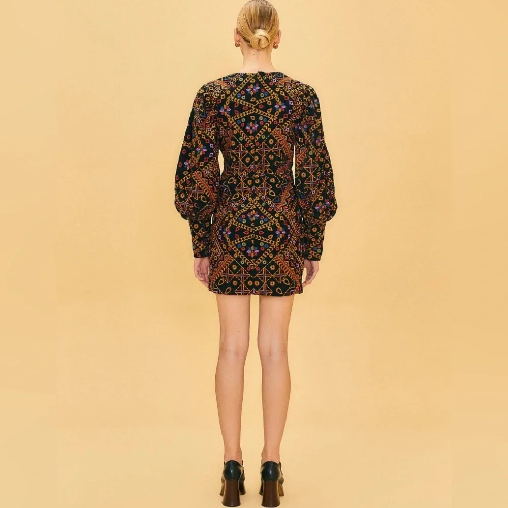 Brand new with tags FARM Rio corduroy embroidered dress - Picture 7 of 10